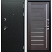 Входная металлическая дверь Асд Соло Антик Серебро | Орех рифленый 7174