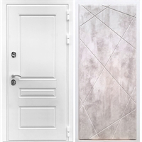 Входная белая дверь Император ФЛ-291 Бетон светлый 28482