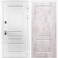 Входная белая дверь Император ФЛ-117 Бетон светлый 28544