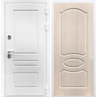 Входная белая дверь Император ФЛ-128 Беленый дуб 28572