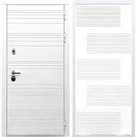 Белая входная дверь Morrison ФЛ-185 Белый силк сноу 28709