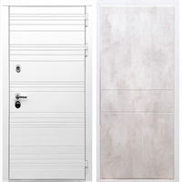 Белая входная дверь Morrison ФЛ-290 Бетон светлый 28748