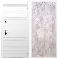 Белая входная дверь Morrison ФЛ-291 Бетон светлый 28751