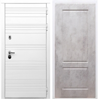 Белая входная дверь Morrison ФЛ-117 Бетон темный 28810
