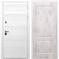 Белая входная дверь Morrison ФЛ-117 Бетон светлый 28813