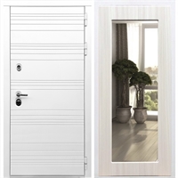 Белая входная дверь Morrison Пастораль Сандал белый с Зеркалом 28873