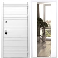 Белая входная дверь Morrison с Зеркалом СБ -16 Белый силк сноу 28883