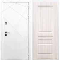 Белая Входная металлическая дверь Олимпия ФЛ-243 Сандал белый 29011