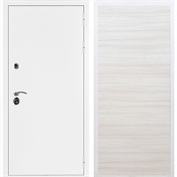 Входная металлическая дверь Триумф Белая шагрень Акация светлая 31388