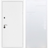 Входная металлическая дверь Триумф Белая шагрень ФЛ-246 Белый ясень 31413