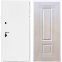 Входная металлическая дверь Триумф Белая шагрень ФЛ-2 Лиственница беж 31481