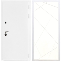 Входная металлическая дверь Триумф Белая шагрень ФЛ-291 Белый силк сноу 31507