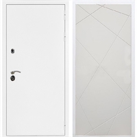 Входная металлическая дверь Триумф Белая шагрень ФЛ-291 Софт шампань 31511