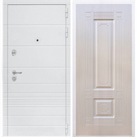 Входная белая дверь Италия ФЛ-2 Лиственница беж 34170