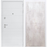 Входная белая дверь Италия ФЛ-290 Бетон светлый 34196