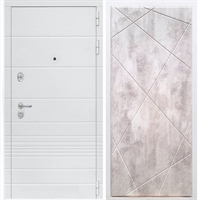 Входная белая дверь Италия ФЛ-291 Бетон светлый 34199