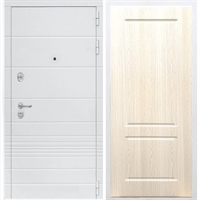 Входная белая дверь Италия ФЛ-117 Беленый дуб 34262
