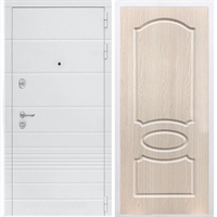 Входная белая дверь Италия ФЛ-128 Беленый дуб 34289