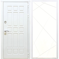 Входная белая дверь DALLAS ФЛ-291 Белый силк сноу 32852