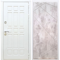 Входная белая дверь DALLAS ФЛ-291 Бетон светлый 32854