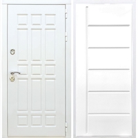 Входная белая дверь DALLAS ФЛ-102 Белый силк сноу 32903