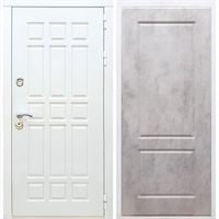 Входная белая дверь DALLAS ФЛ-117 Бетон темный 32913