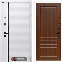 Входная белая дверь Лабиринт ROYAL 03 - Орех бренди 3918962