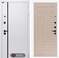 Входная белая дверь Лабиринт ROYAL 04 - Беленый дуб 3919156