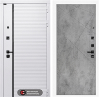 Входная белая дверь Лабиринт ROYAL 24 - Бетон светлый 3919147