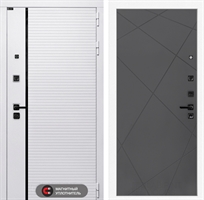 Входная белая дверь Лабиринт ROYAL 24 - Графит софт 3918957