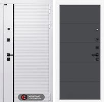 Входная белая дверь Лабиринт ROYAL 13 - Графит софт 3918959