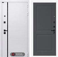 Входная белая дверь Лабиринт ROYAL 11 - Графит софт 3918960