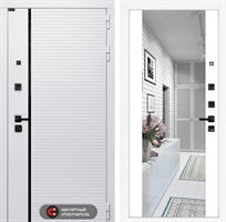 Входная белая дверь Лабиринт ROYAL с зеркалом Максимум - Белый софт 3918948