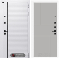 Входная белая дверь Лабиринт ROYAL 21 - Грей софт 38450