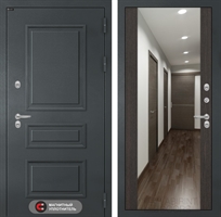 Входная металлическая дверь Лабиринт Атлантик с Зеркалом Максимум - Венге 40958