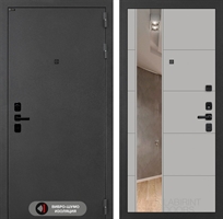 Входная металлическая дверь Лабиринт ACUSTIC с Зеркалом 19 - Грей софт 42326