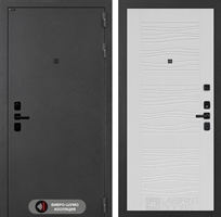 Входная металлическая дверь Лабиринт ACUSTIC 06 - Белое дерево 42331