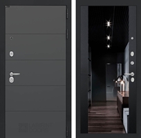 Входная металлическая дверь Лабиринт ART с тонированным зеркалом Максимум - Черный кварц 42350