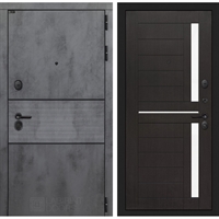 Входная металлическая дверь Лабиринт INFINITY 02 - Венге, стекло белое 42487