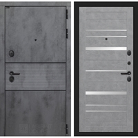 Входная металлическая дверь Лабиринт INFINITY 20 - Бетон светлый, зеркальные вставки 42497