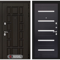 Входная металлическая дверь Лабиринт Нью-Йорк 01 - Венге, стекло белое 1647800