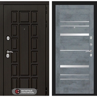 Входная металлическая дверь Лабиринт Нью-Йорк 20 - Бетон темный, зеркальные вставки 3007236