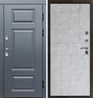 Входная металлическая дверь с терморазрывом Интерма Горизонт Бетон светлый 42661