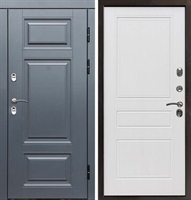 Входная металлическая дверь с терморазрывом Интерма Классика Белое дерево 42655