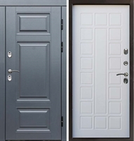 Входная металлическая дверь с терморазрывом Интерма Престиж Белое дерево 42654