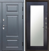 Входная металлическая дверь с терморазрывом Интерма Триумф с зеркалом Венге 42635