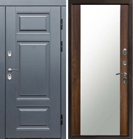 Входная металлическая дверь с терморазрывом Интерма Триумф СБ-16 с зеркалом Дуб 42632