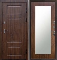 Входная металлическая дверь Термо Премиум Триумф с зеркалом Дуб 42867