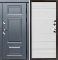 Входная металлическая дверь с терморазрывом Интерма фл-249 Белый матовый 43191