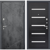 Входная металлическая дверь Лабиринт LOFT 01 - Венге, стекло белое 43487